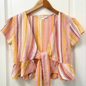 Aeropostale crop top wrap around shirt size L
